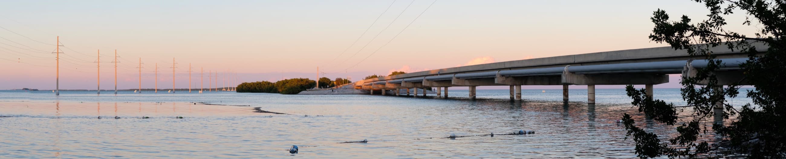 Dusk over the Overseas Highway in the Florida Keys